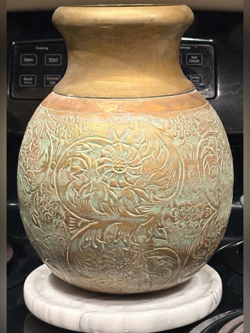 Antique Brass Vase